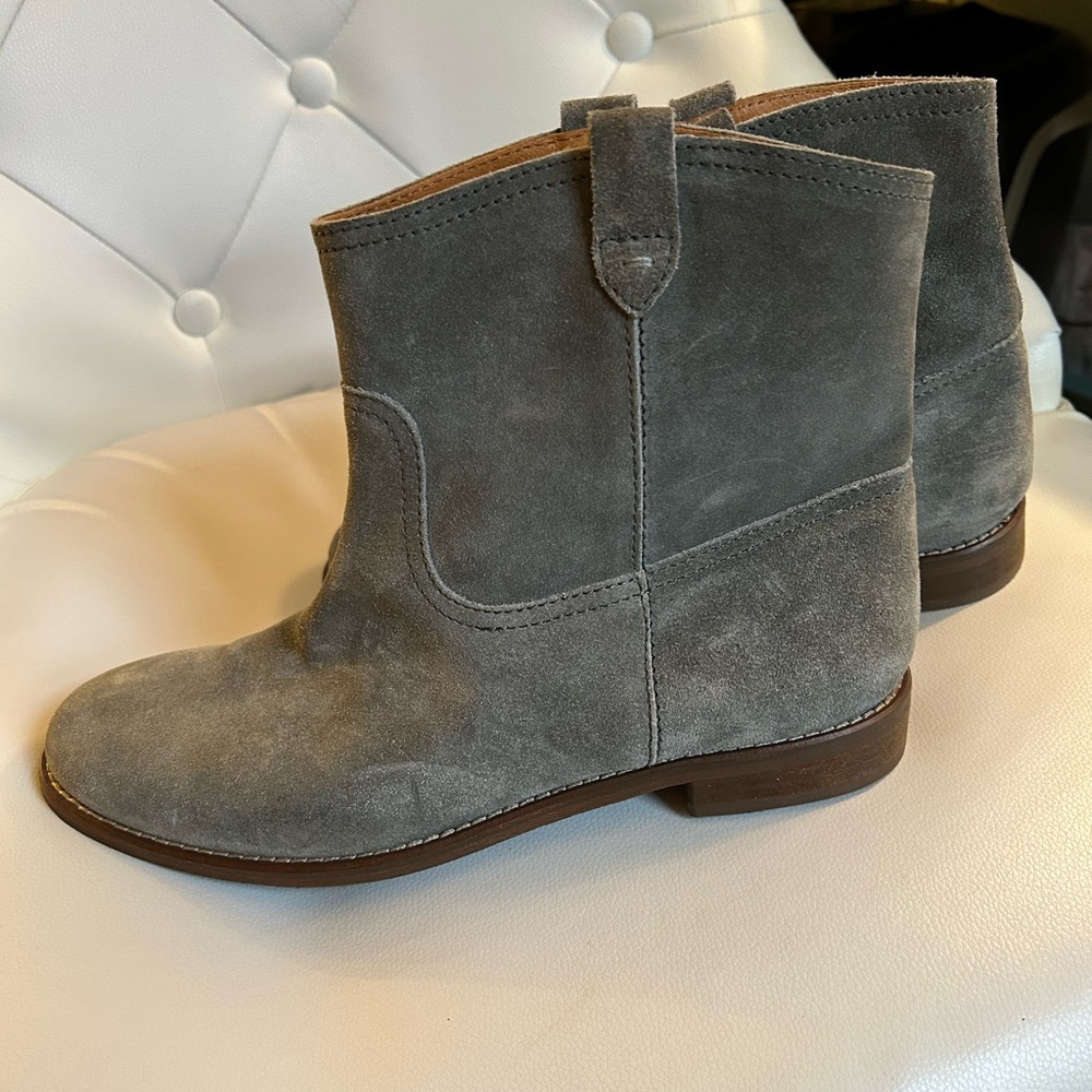 Madewell Gray Suede Boots